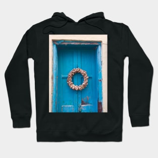 Blue Door and Wreath Hoodie